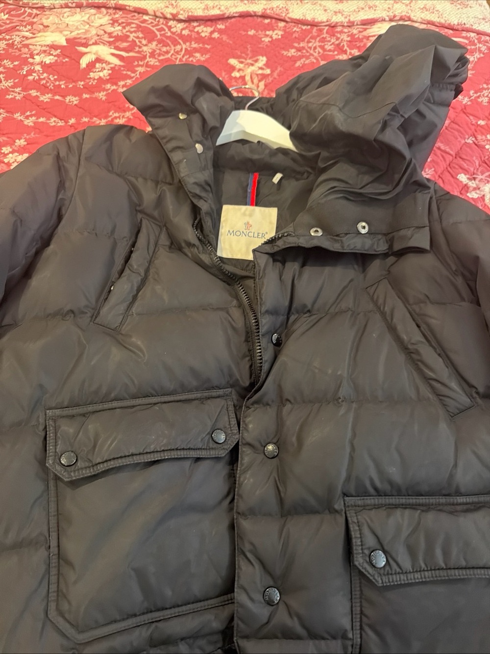Moncler Black Ruffle-Hem Puffer Jacket - Picture 11 of 12